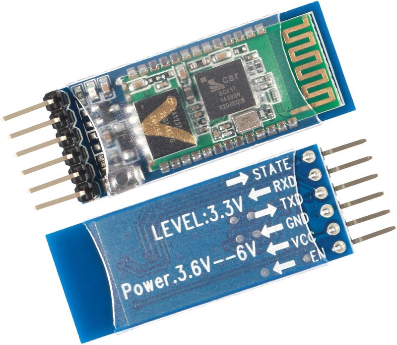 DORHEA 5PCS HC-05 Wireless Bluetooth Receiver RF Serial Transceiver Module Master Slave Integrated Bluetooth Module 6 Pin Wireless Serial Port Communication BT Module - Image 3